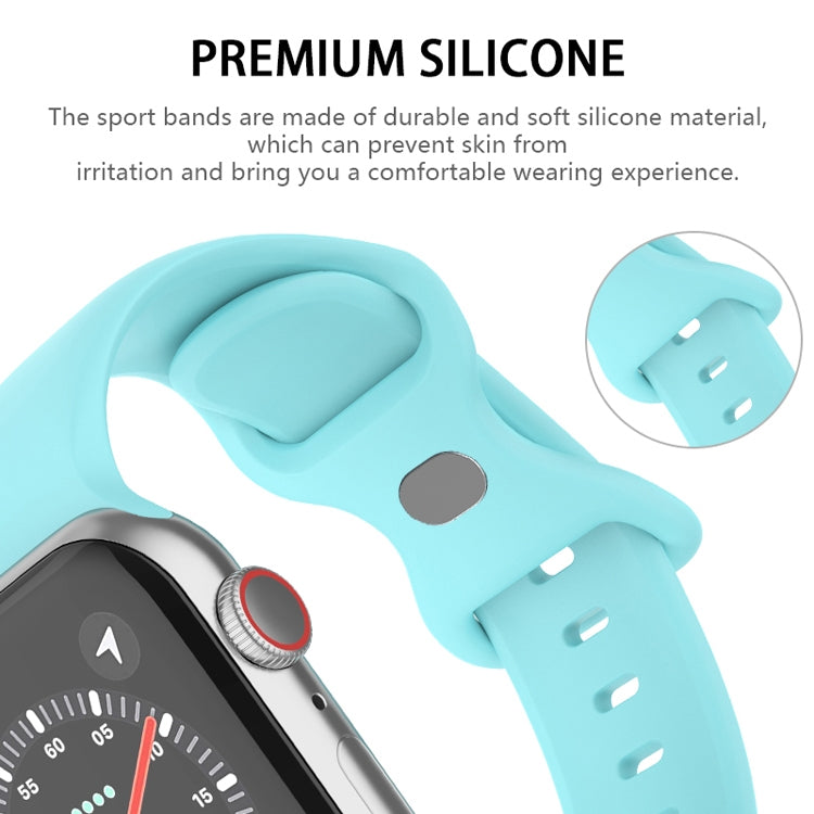 Butterfly Buckle Silicone Watch Band, Size: S For Apple Watch Ultra 49mm&Watch Ultra 2 49mm / Series 9&8&7 45mm / SE 3&SE 2&6&SE&5&4 44mm / 3&2&1 42mm(White) - Watch Bands by buy2fix | Online Shopping UK | buy2fix