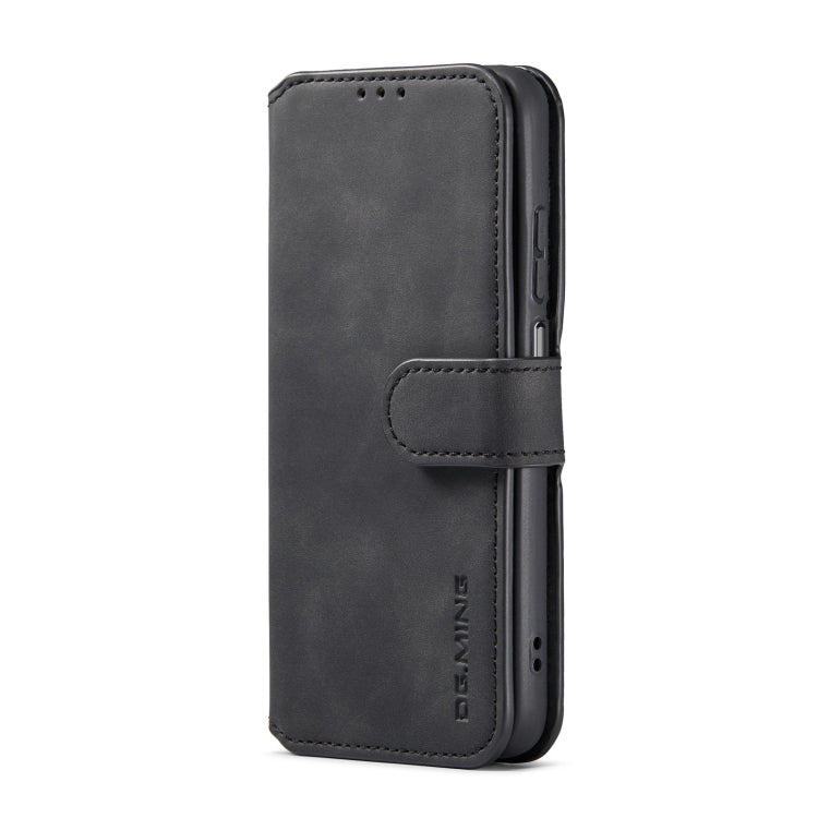 For Samsung Galaxy A13 4G DG.MING Retro Oil Edge Flip Leather Phone Case(Black) - Galaxy Phone Cases by DG.MING | Online Shopping UK | buy2fix