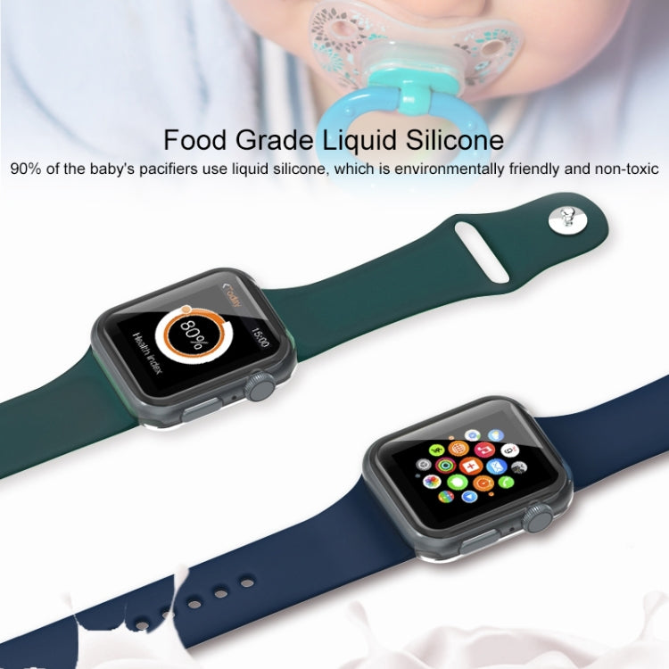 For Apple Watch Ultra 49mm&Watch Ultra 2 49mm / Series 9&8&7 45mm / SE 3&SE 2&6&SE&5&4 44mm / 3&2&1 42mm Mutural Liquid Silicone Watch Band(White) - Watch Bands by Mutural | Online Shopping UK | buy2fix