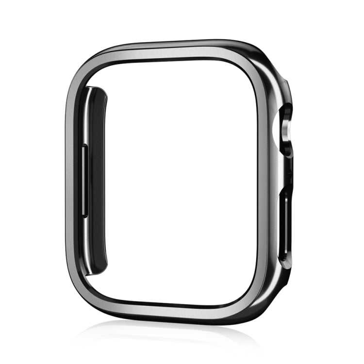 Electroplated PC Hollow Watch Protective Case For Apple Watch Series 8 / 7 41mm(Black) - Watch Cases by buy2fix | Online Shopping UK | buy2fix