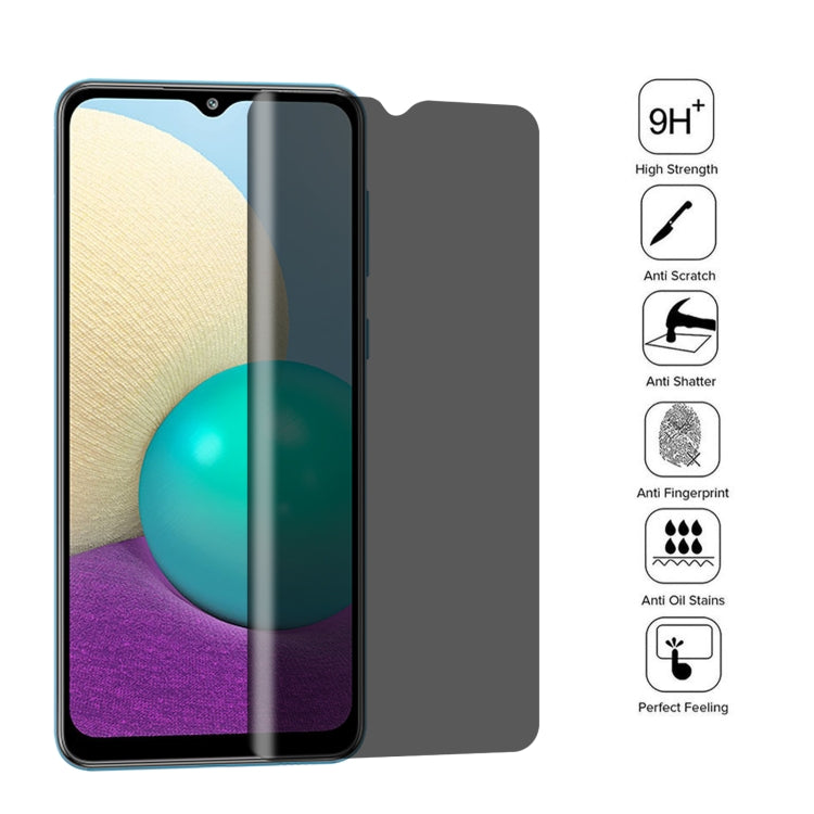 Full Cover Anti-peeping Tempered Glass Film For Samsung Galaxy A02 - Galaxy Tempered Glass by buy2fix | Online Shopping UK | buy2fix