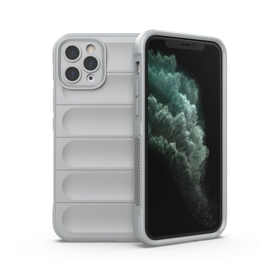 For iPhone 11 Pro Magic Shield TPU + Flannel Phone Case (Grey) - iPhone 11 Pro Cases by buy2fix | Online Shopping UK | buy2fix