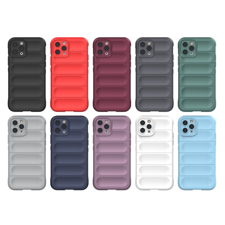 For iPhone 11 Pro Magic Shield TPU + Flannel Phone Case (Light Blue) - iPhone 11 Pro Cases by buy2fix | Online Shopping UK | buy2fix