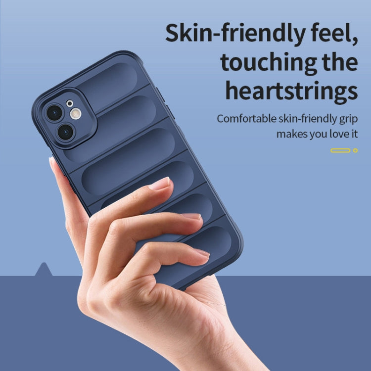 For iPhone 11 Pro Max Magic Shield TPU + Flannel Phone Case (Dark Blue) - iPhone 11 Pro Max Cases by buy2fix | Online Shopping UK | buy2fix