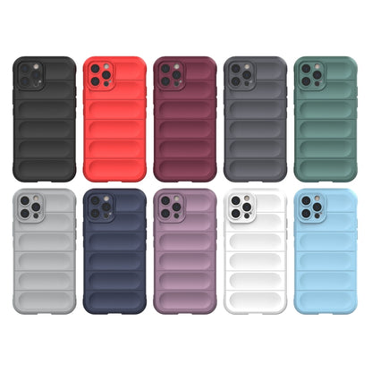 For iPhone 12 Pro Magic Shield TPU + Flannel Phone Case(Grey) - iPhone 12 / 12 Pro Cases by buy2fix | Online Shopping UK | buy2fix