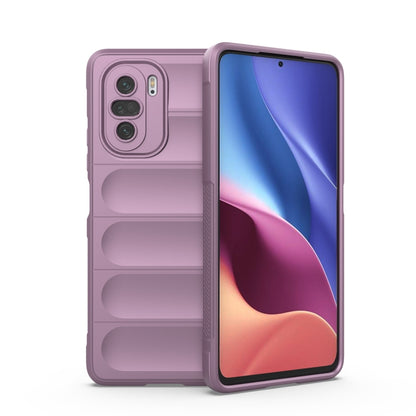 For Xiaomi Redmi K40 Magic Shield TPU + Flannel Phone Case(Purple) - Xiaomi Cases by buy2fix | Online Shopping UK | buy2fix