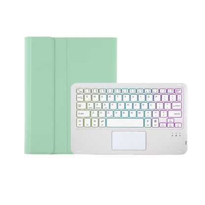 T102B-AS Skin Feel Pen Slot Touch Pad Backlight Bluetooth Keyboard Leather Tablet Case For iPad 10.2 2021&2020&2019/Air 2019/Pro 10.5(Mint Green) - For iPad Pro by buy2fix | Online Shopping UK | buy2fix