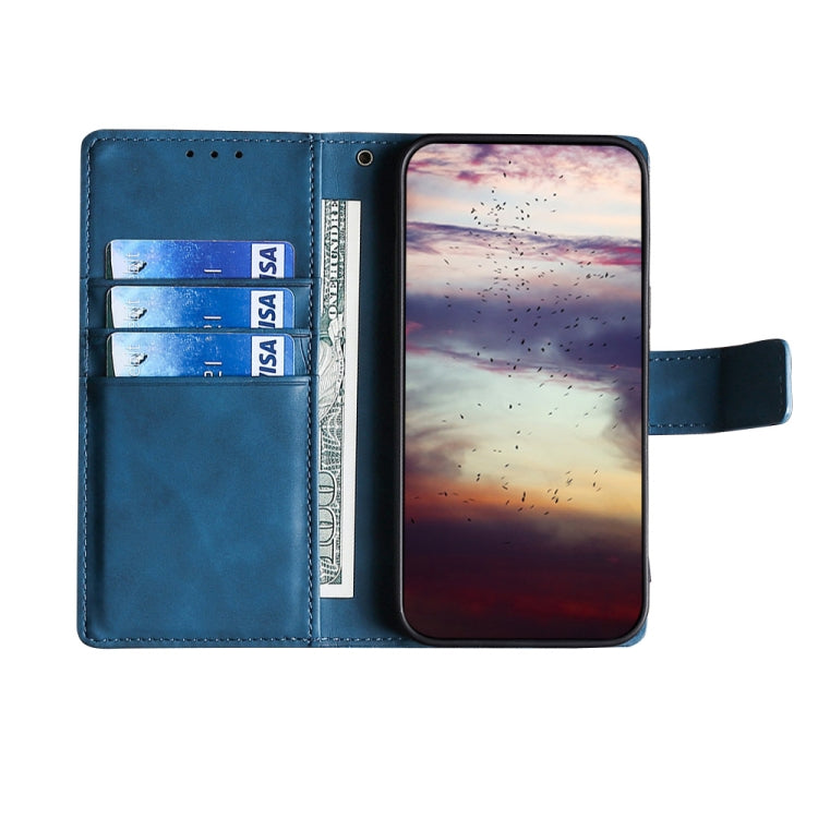 For Blackview A55 Skin Feel Crocodile Magnetic Clasp Leather Phone Case(Blue) - More Brand by buy2fix | Online Shopping UK | buy2fix