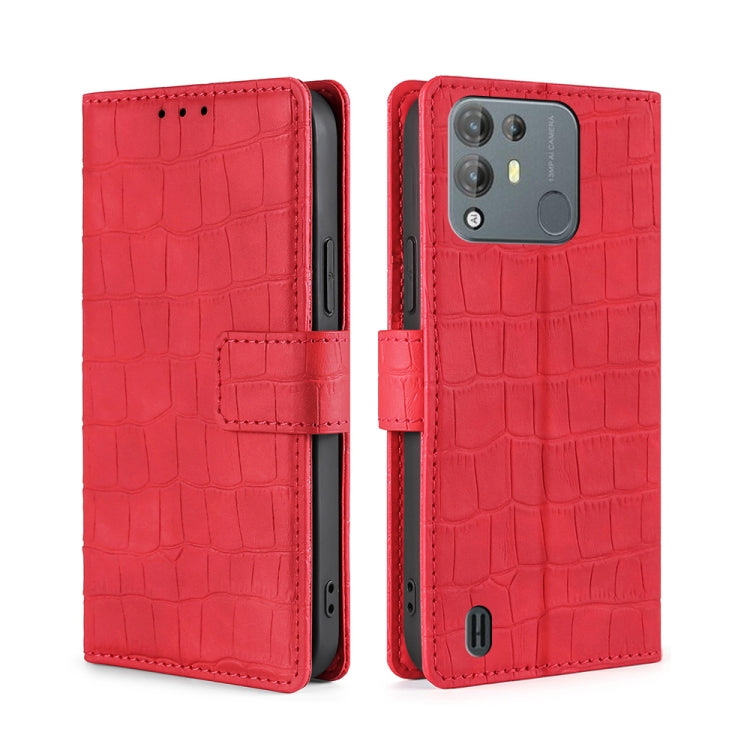 For Blackview A55 Pro Skin Feel Crocodile Magnetic Clasp Leather Phone Case(Red) - More Brand by buy2fix | Online Shopping UK | buy2fix