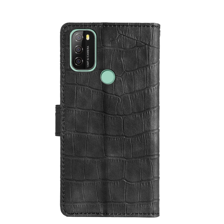 For Blackview A70 Skin Feel Crocodile Magnetic Clasp Leather Phone Case(Black) - More Brand by buy2fix | Online Shopping UK | buy2fix