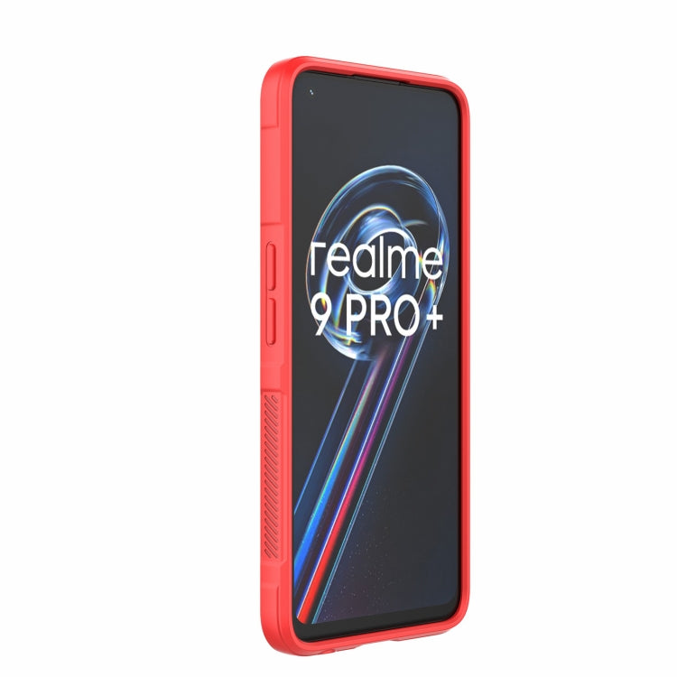 For OPPO Realme 9 Pro+ Magic Shield TPU + Flannel Phone Case(Dark Grey) - Realme Cases by buy2fix | Online Shopping UK | buy2fix