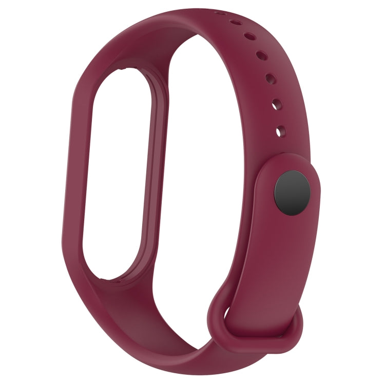 For Xiaomi Mi Band 7 / 7NFC / 6 / 6 NFC / 5 / 5 NFC / Amazfit Band 5 Official Silicone Watch Band(Wine Red) - Watch Bands by buy2fix | Online Shopping UK | buy2fix