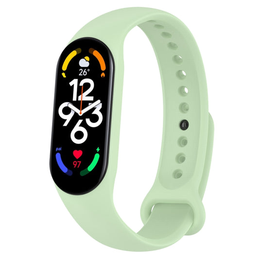 For Xiaomi Mi Band 7 / 7NFC / 6 / 6 NFC / 5 / 5 NFC / Amazfit Band 5 Official Silicone Watch Band(Matcha Green) - Watch Bands by buy2fix | Online Shopping UK | buy2fix