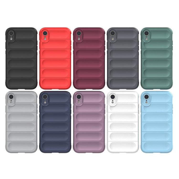 For iPhone XR Magic Shield TPU + Flannel Phone Case(Black) - More iPhone Cases by buy2fix | Online Shopping UK | buy2fix