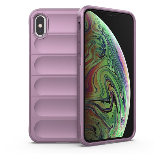 For iPhone XS Max Magic Shield TPU + Flannel Phone Case(Purple) - More iPhone Cases by buy2fix | Online Shopping UK | buy2fix