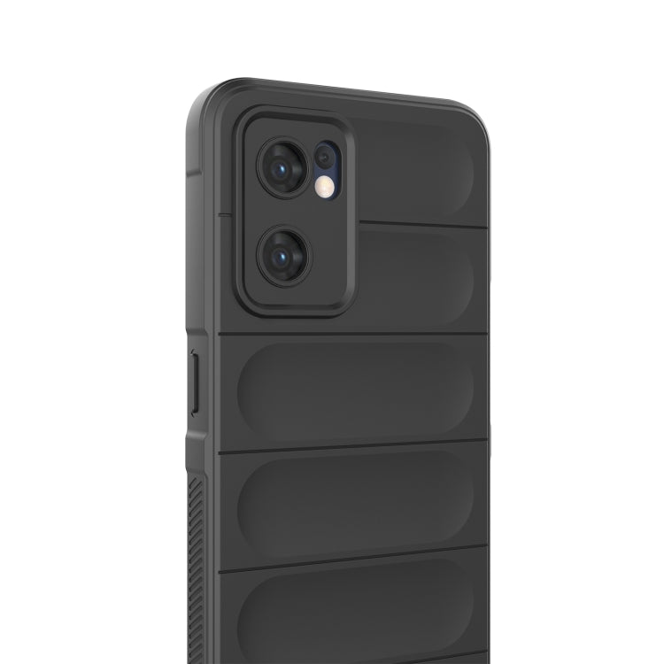 For OPPO Reno7 5G Global / Find X5 Lite Magic Shield TPU + Flannel Phone Case(White) - OPPO Cases by buy2fix | Online Shopping UK | buy2fix