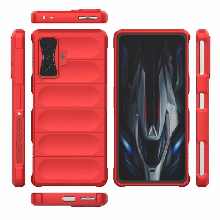 For Xiaomi Redmi K50 Gaming Magic Shield TPU + Flannel Phone Case(Grey) - Xiaomi Cases by buy2fix | Online Shopping UK | buy2fix