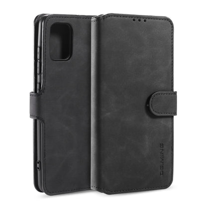 For Galaxy A51 DG.MING Retro Oil Side Horizontal Flip Case with Holder & Card Slots & Wallet(Black) - Galaxy Phone Cases by DG.MING | Online Shopping UK | buy2fix