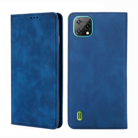 For Blackview A55 Skin Feel Magnetic Horizontal Flip Leather Phone Case(Blue) - More Brand by buy2fix | Online Shopping UK | buy2fix