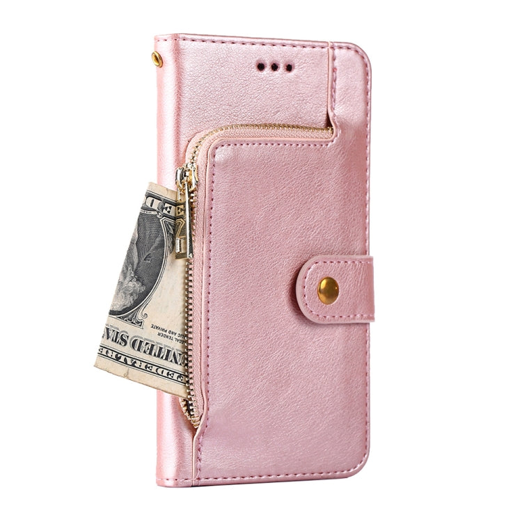 For Blackview A55 Zipper Bag Leather Phone Case(Rose Gold) - More Brand by buy2fix | Online Shopping UK | buy2fix