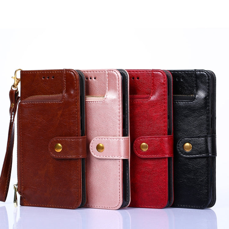 For Blackview A55 Zipper Bag Leather Phone Case(Rose Gold) - More Brand by buy2fix | Online Shopping UK | buy2fix