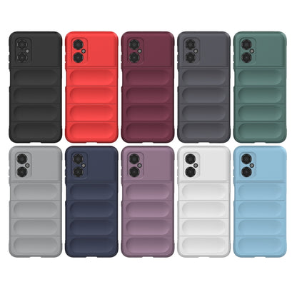 For Xiaomi Poco M4 5G Magic Shield TPU + Flannel Phone Case(Black) - Xiaomi Cases by buy2fix | Online Shopping UK | buy2fix