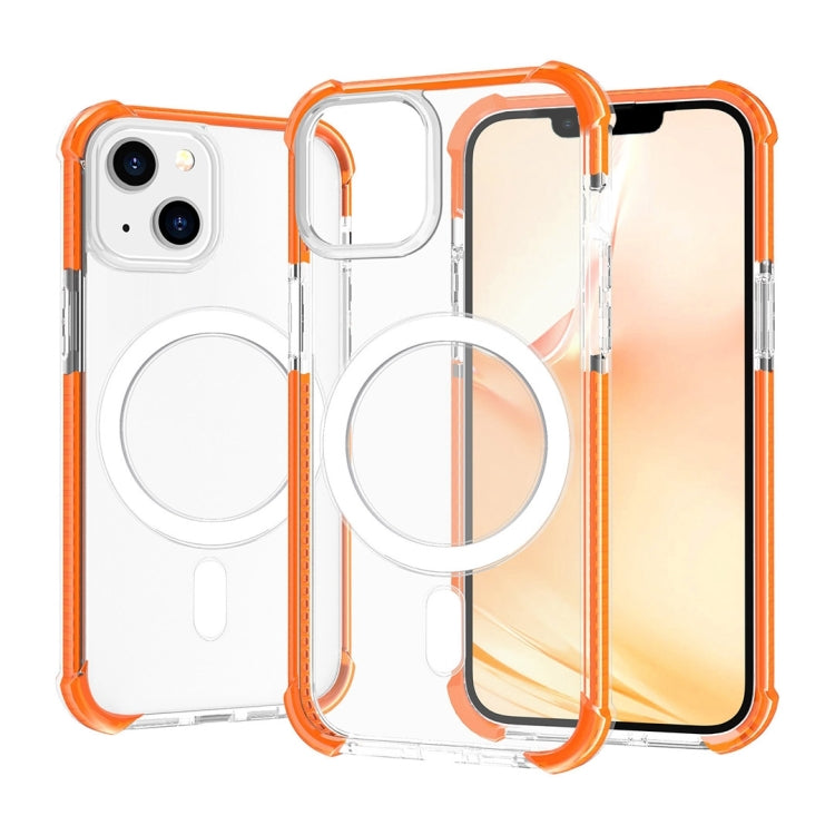 For iPhone 14 Plus Magsafe Magnetic Acrylic Shockproof Phone Case (Orange) - iPhone 14 Plus Cases by buy2fix | Online Shopping UK | buy2fix