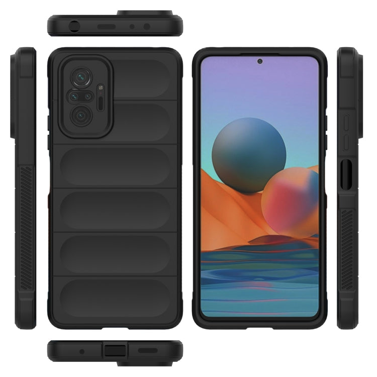 For Xiaomi Redmi Note 10 Pro 4G Magic Shield TPU + Flannel Phone Case(Grey) - Xiaomi Cases by buy2fix | Online Shopping UK | buy2fix