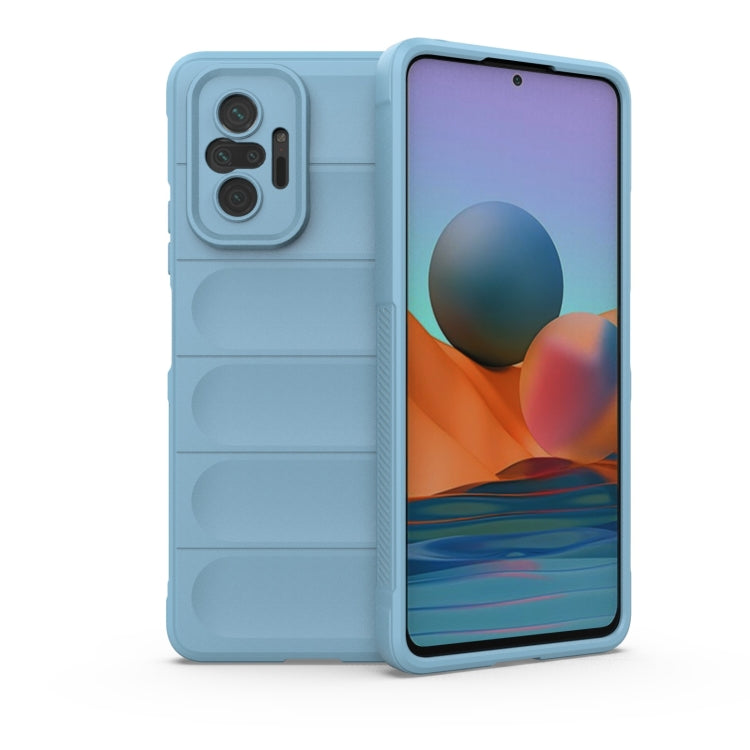 For Xiaomi Redmi Note 10 Pro 4G Magic Shield TPU + Flannel Phone Case(Sky Blue) - Xiaomi Cases by buy2fix | Online Shopping UK | buy2fix