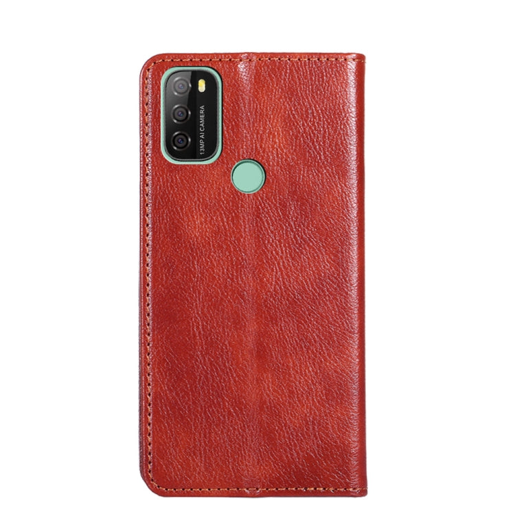 For Blackview A70 Gloss Oil Solid Color Magnetic Leather Phone Case(Brown) - More Brand by buy2fix | Online Shopping UK | buy2fix