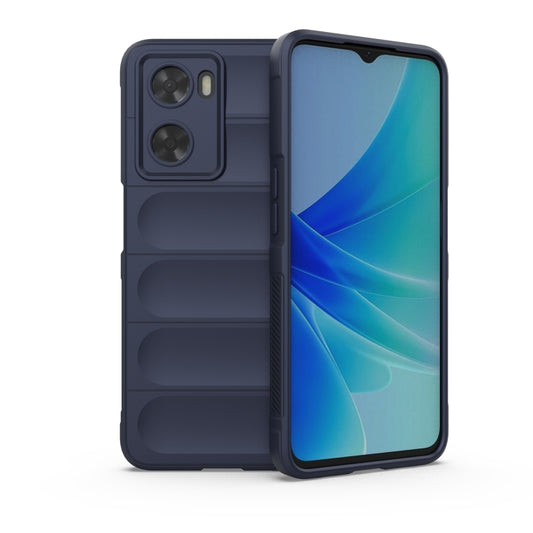 For OPPO A57 4G Global Magic Shield TPU + Flannel Phone Case(Dark Blue) - OPPO Cases by buy2fix | Online Shopping UK | buy2fix