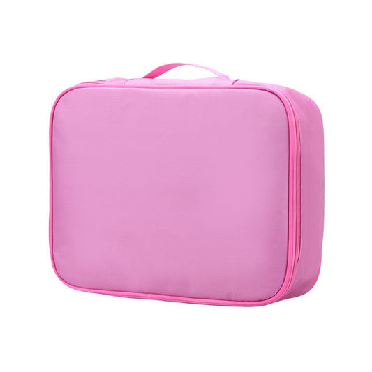 Multifunctional Thickened Large-capacity Document Storage Bag, Specification:Three Layers with Card Slot(Pink) - Digital Storage Bag by buy2fix | Online Shopping UK | buy2fix