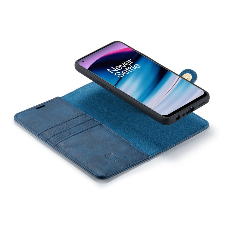 For OnePlus Nord N20 5G DG.MING Crazy Horse Texture Detachable Magnetic Leather Phone Case(Blue) - OnePlus Cases by DG.MING | Online Shopping UK | buy2fix