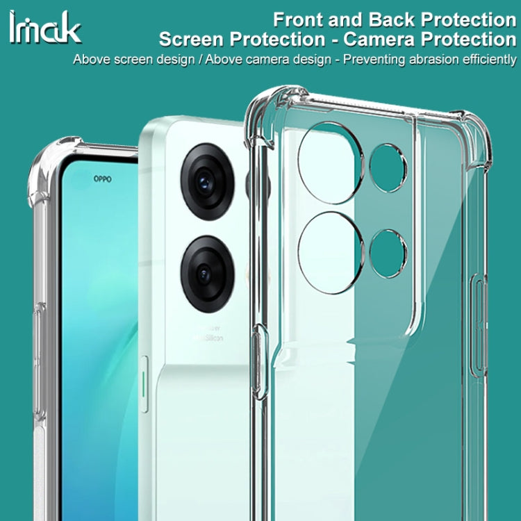 For OPPO Reno8 Pro+ 5G / Reno8 Pro 5G Global IMAK All-inclusive Shockproof Airbag TPU Case with Screen Protector (Transparent) - OPPO Cases by imak | Online Shopping UK | buy2fix