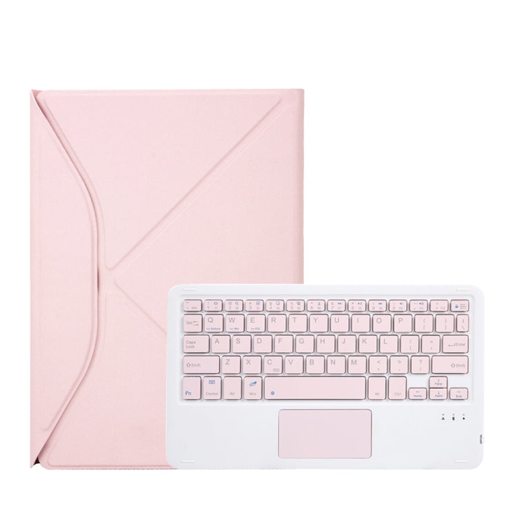 Z11B-A Pen Slot Touchpad Bluetooth Keyboard Leather Tablet Case For iPad Pro 11 2021/2020/2018(Pink) - For iPad Pro by buy2fix | Online Shopping UK | buy2fix