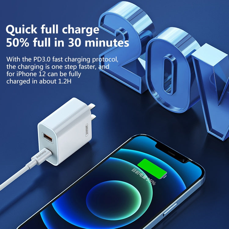 REMAX RP-U68 Speedy Series 20W USB+USB-C/Type-C Interface Fast Charger, Specification:EU Plug(White) - USB Charger by REMAX | Online Shopping UK | buy2fix