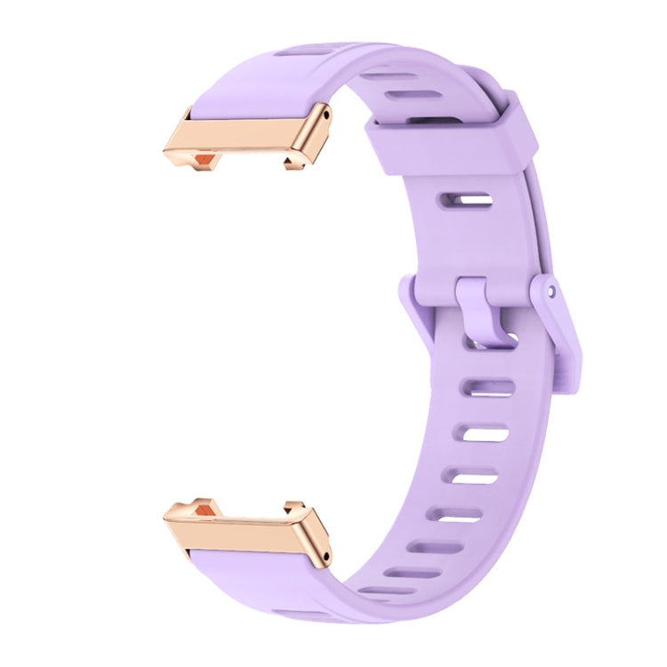 For Xiaomi Mi Band 7 Pro Mijobs Flat Hole TPU Watch Band(Purple Rose Gold) - Watch Bands by MIJOBS | Online Shopping UK | buy2fix