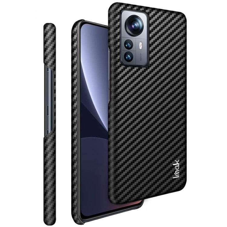 For Xiaomi 12 Pro Glass Version/12S Pro Glass Version IMAK Ruiyi Series Carbon Fiber PU + PC Phone Case(Black) - Xiaomi Cases by imak | Online Shopping UK | buy2fix