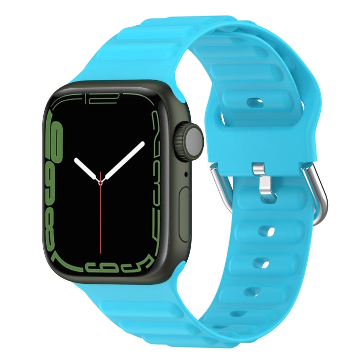 Ocean Ripple Watch Band For Apple Watch Series 8&7 45mm / SE 2&6&SE&5&4 44mm(Sky Blue) - Watch Bands by buy2fix | Online Shopping UK | buy2fix