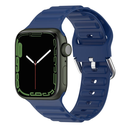 Ocean Ripple Watch Band For Apple Watch Series 8&7 41mm / SE 2&6&SE&5&4 40mm(Dark Blue) - Watch Bands by buy2fix | Online Shopping UK | buy2fix