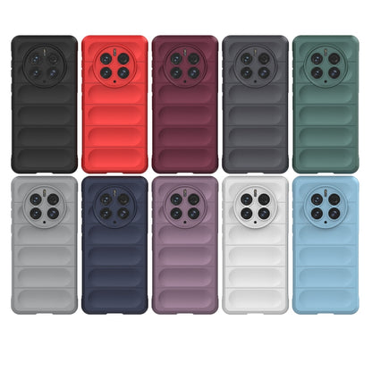 For Huawei Mate 50 Pro Magic Shield TPU + Flannel Phone Case(Dark Grey) - Huawei Cases by buy2fix | Online Shopping UK | buy2fix