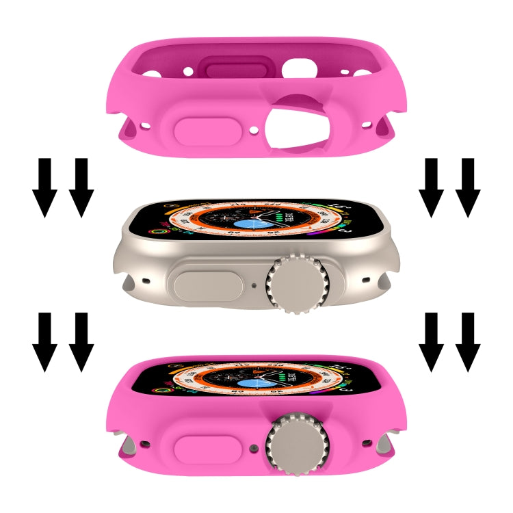 For Apple Watch Ultra 49mm Candy TPU Protective Case(Pink) - Watch Cases by buy2fix | Online Shopping UK | buy2fix