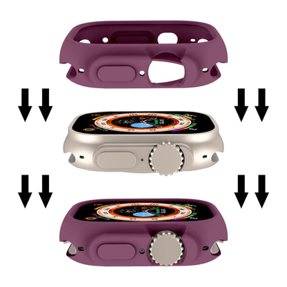 For Apple Watch Ultra 49mm Candy TPU Protective Case(Plum) - Watch Cases by buy2fix | Online Shopping UK | buy2fix