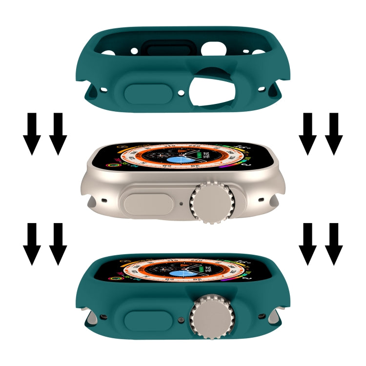 For Apple Watch Ultra 49mm Candy TPU Protective Case(Dark Green) - Watch Cases by buy2fix | Online Shopping UK | buy2fix