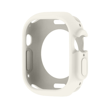 For Apple Watch Ultra 49mm Candy TPU Protective Case(Cream White) - Watch Cases by buy2fix | Online Shopping UK | buy2fix