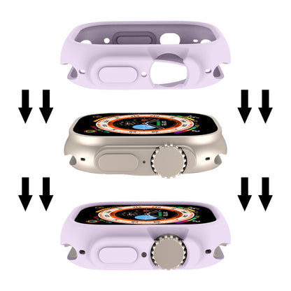 For Apple Watch Ultra 49mm Candy TPU Protective Case(Purple) - Watch Cases by buy2fix | Online Shopping UK | buy2fix