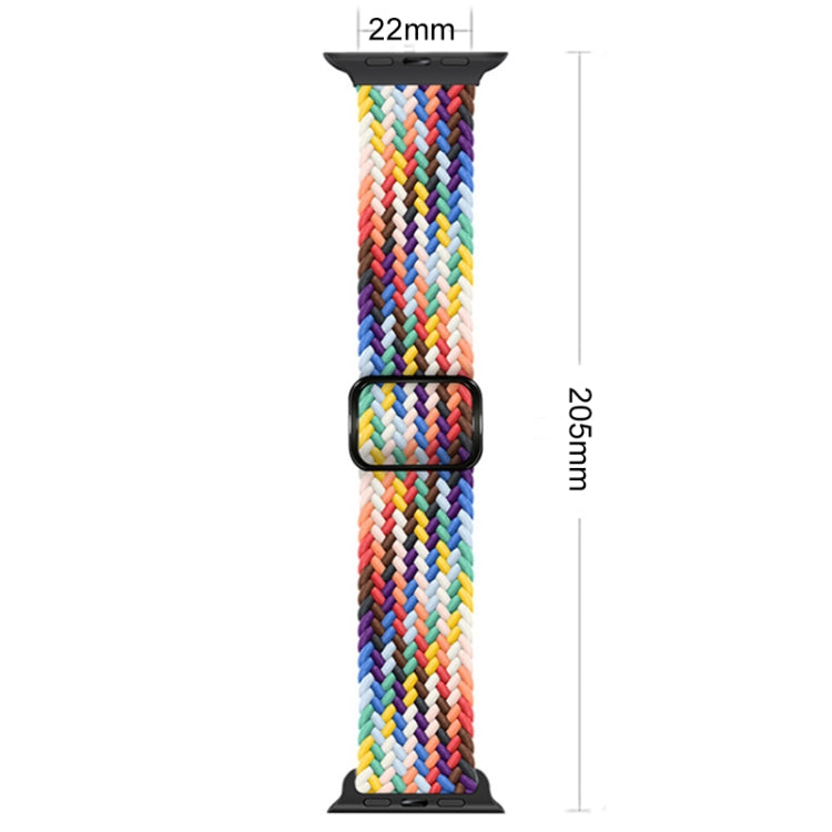 Buckle Nylon Braided Watch Band for Apple Watch Ultra 49mm&Watch Ultra 2 49mm / Series 9&8&7 45mm / SE 3&SE 2&6&SE&5&4 44mm / 3&2&1 42mm(Starlight) - Watch Bands by buy2fix | Online Shopping UK | buy2fix