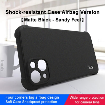 For iPhone 14 imak Shockproof Airbag TPU Phone Case(Matte Black) - iPhone 14 Cases by imak | Online Shopping UK | buy2fix