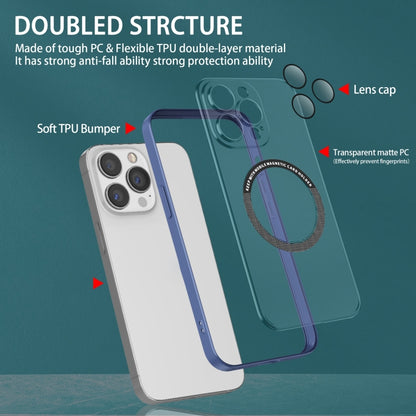 For iPhone 14 Lens Protector Magsafe Phone Case(Light Blue) - iPhone 14 Cases by buy2fix | Online Shopping UK | buy2fix