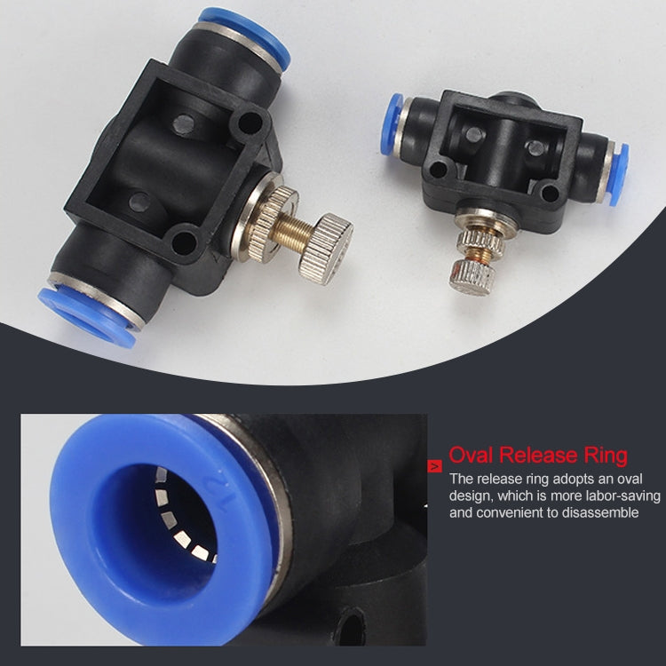 SA-4 LAIZE 2pcs Pipe Throttle Valve Quick Fitting Pneumatic Connector - Interface Series by LAIZE | Online Shopping UK | buy2fix